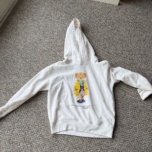 Polo by Ralph Lauren White Hoodie with Bear Design